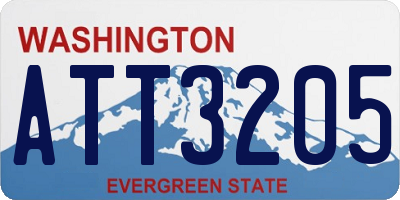 WA license plate ATT3205
