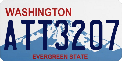 WA license plate ATT3207