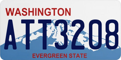 WA license plate ATT3208