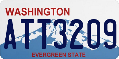 WA license plate ATT3209