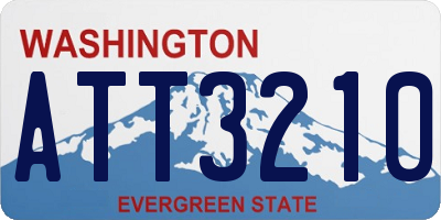 WA license plate ATT3210