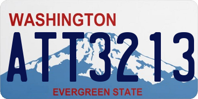 WA license plate ATT3213