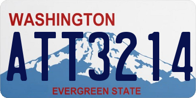 WA license plate ATT3214