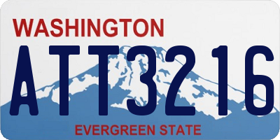 WA license plate ATT3216