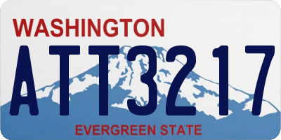 WA license plate ATT3217