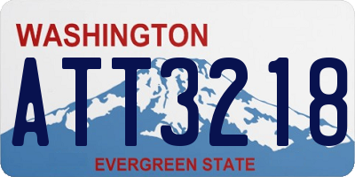 WA license plate ATT3218