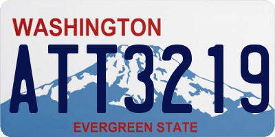 WA license plate ATT3219