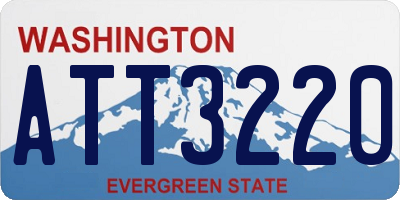 WA license plate ATT3220