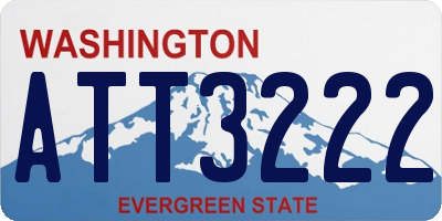 WA license plate ATT3222