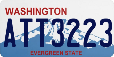 WA license plate ATT3223
