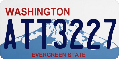 WA license plate ATT3227