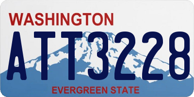 WA license plate ATT3228