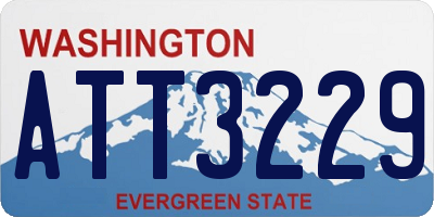 WA license plate ATT3229