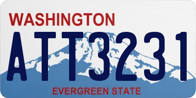 WA license plate ATT3231