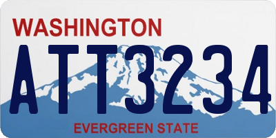 WA license plate ATT3234