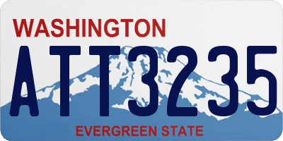 WA license plate ATT3235