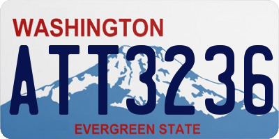 WA license plate ATT3236