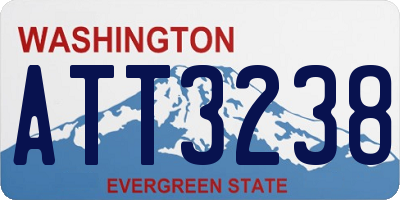 WA license plate ATT3238