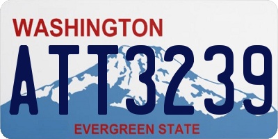 WA license plate ATT3239