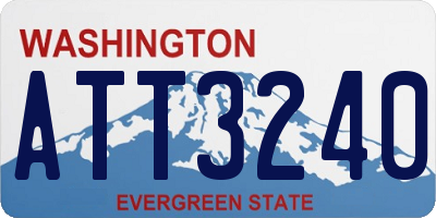 WA license plate ATT3240