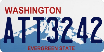 WA license plate ATT3242
