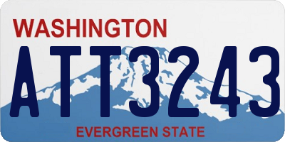 WA license plate ATT3243