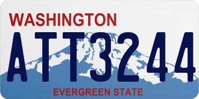 WA license plate ATT3244
