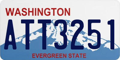 WA license plate ATT3251