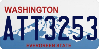 WA license plate ATT3253