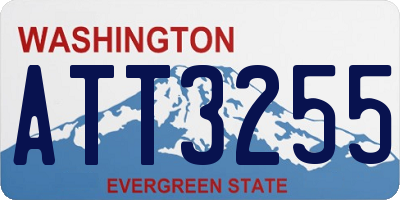 WA license plate ATT3255