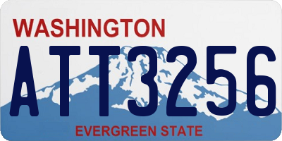 WA license plate ATT3256