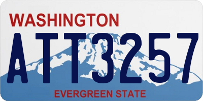 WA license plate ATT3257