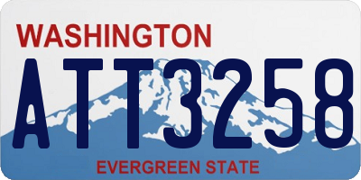 WA license plate ATT3258
