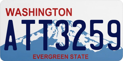 WA license plate ATT3259
