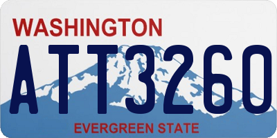 WA license plate ATT3260