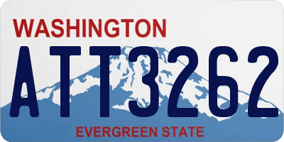 WA license plate ATT3262