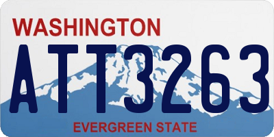 WA license plate ATT3263