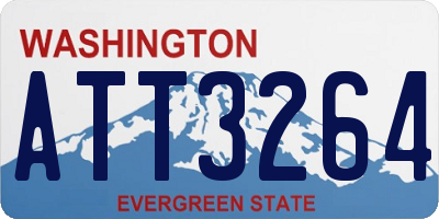 WA license plate ATT3264