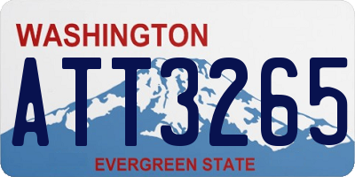 WA license plate ATT3265