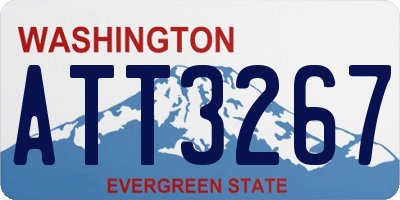 WA license plate ATT3267