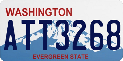 WA license plate ATT3268