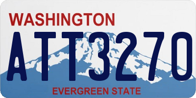 WA license plate ATT3270