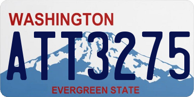 WA license plate ATT3275