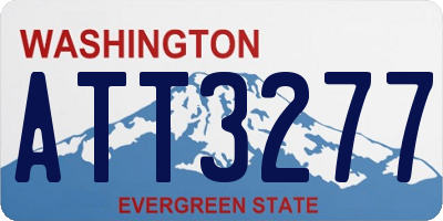 WA license plate ATT3277