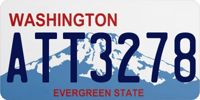 WA license plate ATT3278