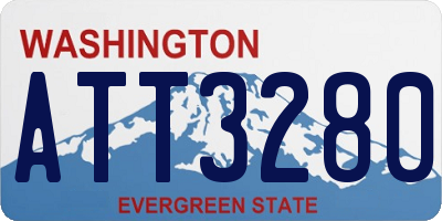 WA license plate ATT3280
