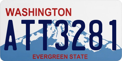 WA license plate ATT3281