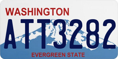 WA license plate ATT3282