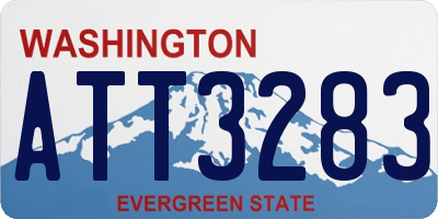 WA license plate ATT3283