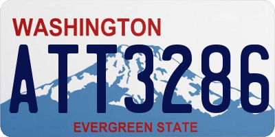 WA license plate ATT3286